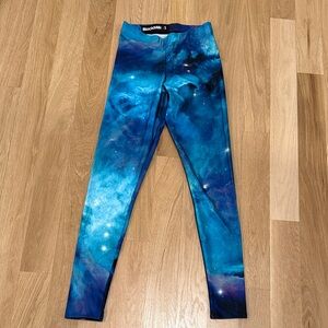 BlackMilk Galaxy Teal Leggings Small